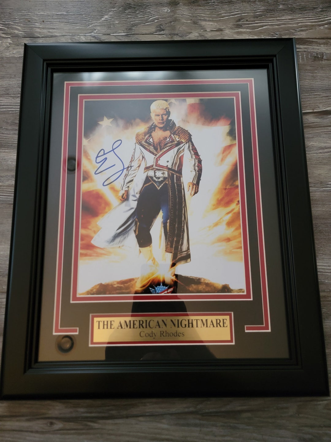 WWE American Nightmare CODY RHODES Autographed Framed Photo Etsy