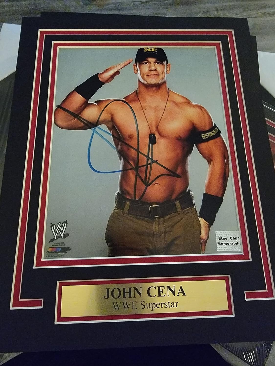 WWE ジョンシナ John Cena 直筆サインプレート - メルカリ