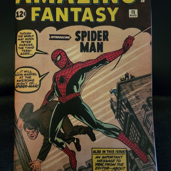 Amazing Fantasy 15 1st Spiderman facsimile fumetto ristampato