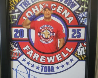 WWE John Cena Farewell autographed photo 11x14 Framed