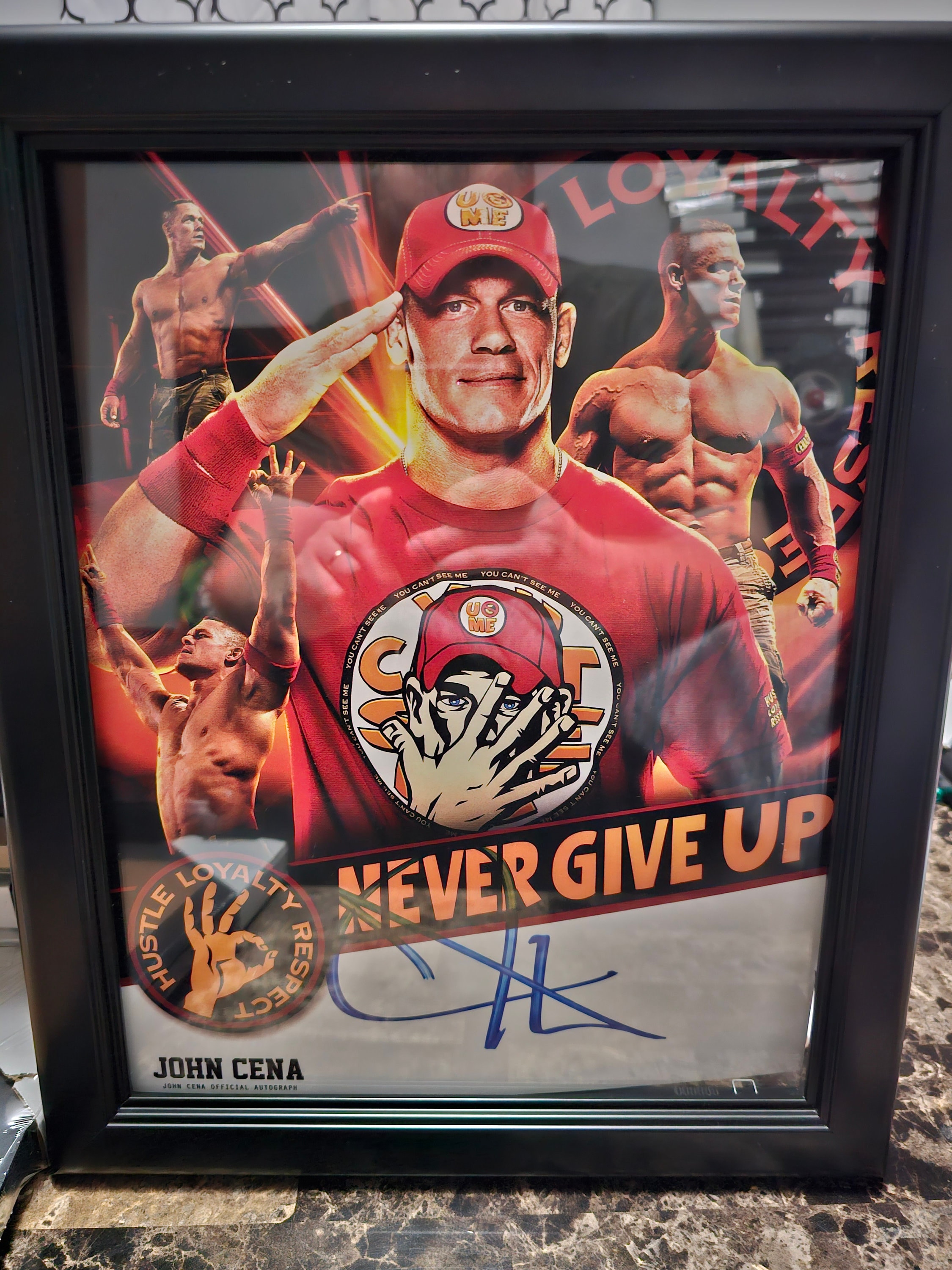 WWE ジョン・シナ 直筆サイン入り写真 11x14 額入り - Etsy 日本