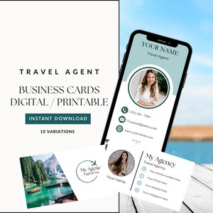 Cartões de visita para agentes de viagens Modelos para agentes de viagens Formulários para agentes de viagens Fundamentos para agentes de viagens cartões de visita imprimíveis cartões digitais