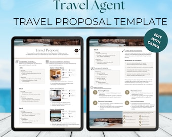 Travel agent proposal template Travel advisor marketing forms New client forms Small business marketing kit Digital download editable