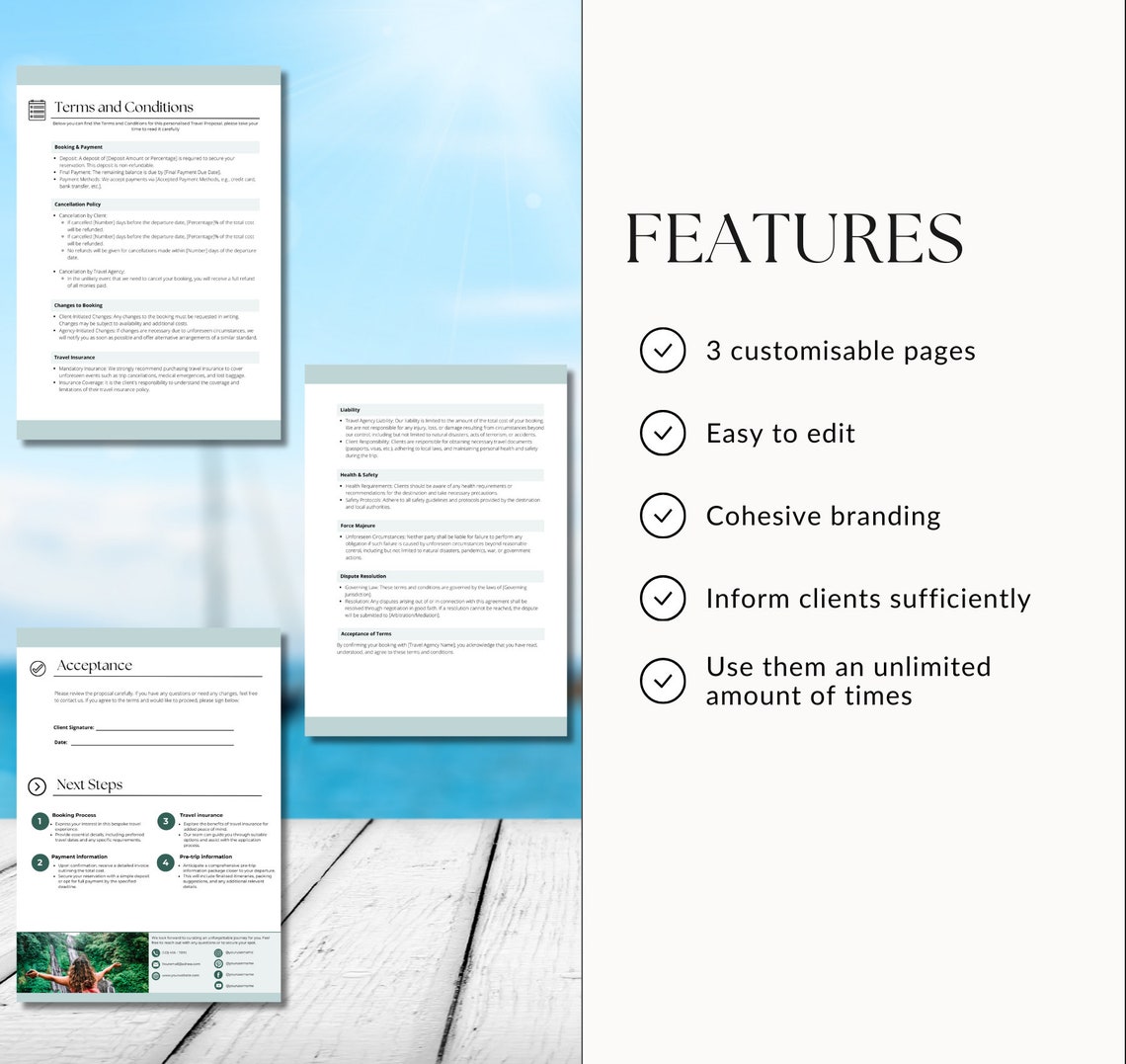Travel Agent Terms and Conditions Template Travel Agent Proposal