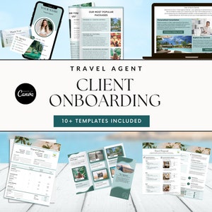 Pacchetto di onboarding per agenti di viaggio Modelli di proposte di viaggio Modelli di email volantino Modello di preventivo di viaggio Biglietti di ringraziamento Biglietti da visita Pacchetto