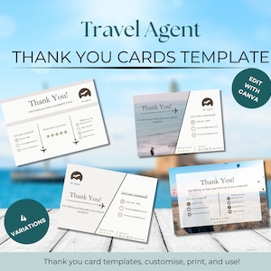 Dankeskarten Reiseagent, Reiseagentenvorlagen, Reiseagenten-Formulare, Essentials für Reisebüroagenten, Dankeskarten