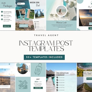 Travel agent Instagram post bundle Social media posts travel agent Travel agent marketing. Travel Instagram post templates travel advisor