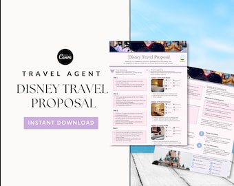 WDW Travel agent proposal template Travel advisor marketing forms New client forms Small business marketing kit Digital download editable