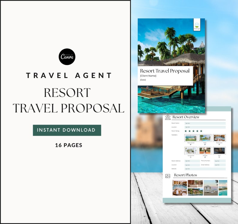 Travel Agent Resort Proposal Template, Travel Advisor Marketing Forms ...