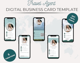 Travel agent digital business cards. Travel agent essentials. Travel agent forms. Digital business card travel agent. Business card.