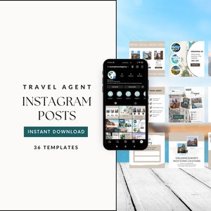 Travel agent Instagram post bundle Social media posts travel agent Travel agent marketing. Travel Instagram post templates travel agency