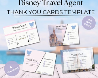 WDW Thank You cards travel agent Travel agent templates Travel agent forms Essentials for travel advisors Thank you appreciation Theme park