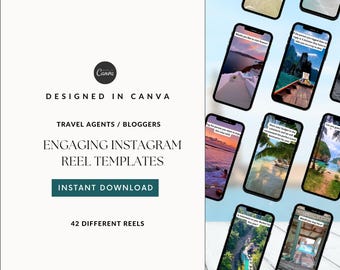 Reiseagent ansprechende Instagram-Vorlagen Reiseagent Tiktok-Videovorlagen Instagram Post Social Media Marketing Travel Blogger