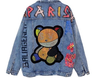 Denim Jacket custom unique coat creative coat special jacket