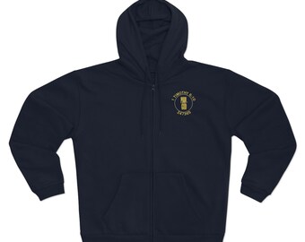 Sudadera con capucha y cremallera del Hombre de Dios