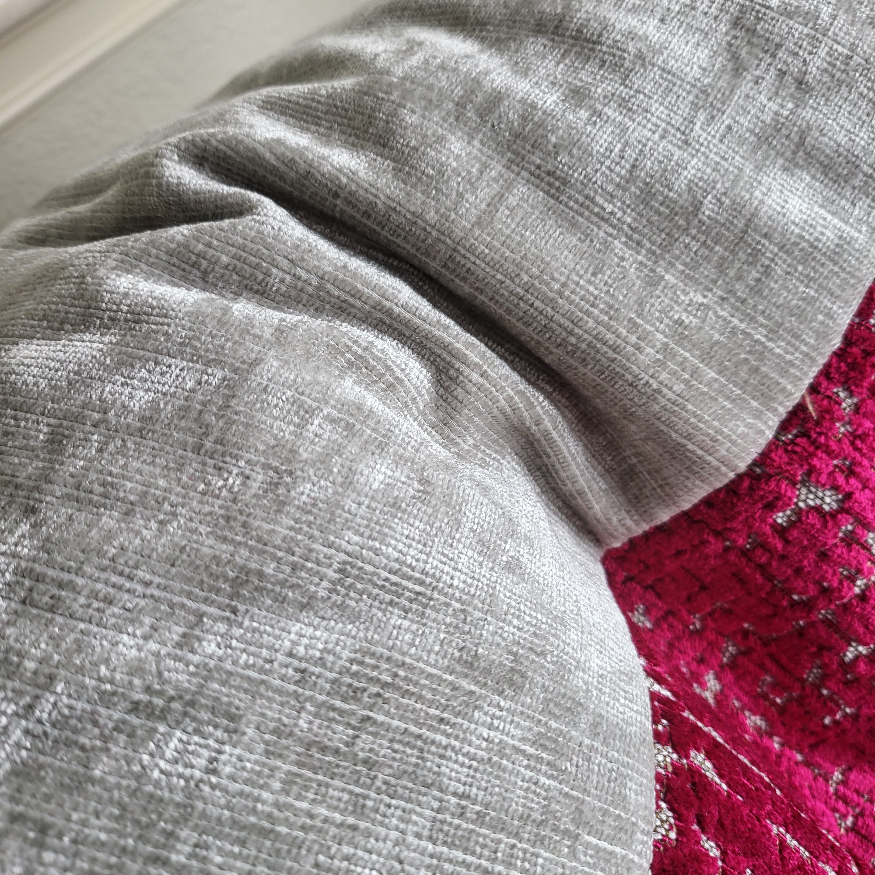 Fushia Berry Jewel Tone Pillow Cover, Luxury Cutvelvet Pillows