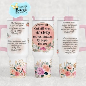 Envoltura de vaso Christian Affirmation de 40 oz, envoltura de vaso Png para sublimación