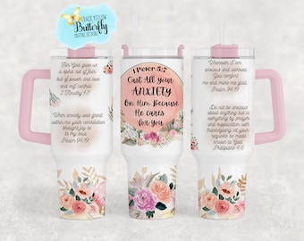 Christliche Affirmation 40 oz Becherverpackung, Png-Becherverpackung für Sublimation
