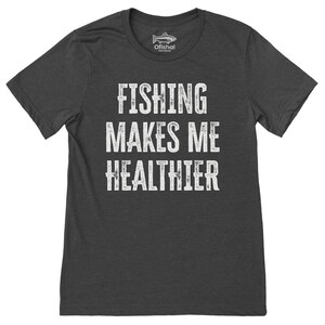 Mens vissen tshirt, vissen maakt me gezonder, vissen cadeau voor visser cadeau voor vissen aanwezig voor mannen vissen t-shirt voor visser