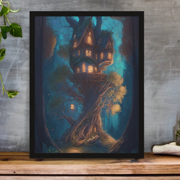 Tree House Wall Art Etsy