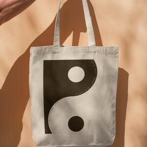 Groovy Balance Cotton Canvas Tote Bag