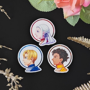 3H Lords Waterproof Vinyl Sticker Set | Three Houses Characters Edelgard von Hresvelg, Dimitri Alexandre Blaiddyd, Claude von Riegan