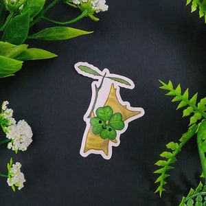 Shamrock Korok Waterproof Vinyl Sticker - Breath of the Wild / Tears of the Kingdom