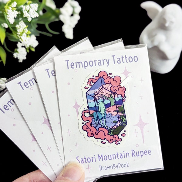 Satori Rupee Temporary Tattoo - Tears of the Kingdom/Breath of the Wild - Mount Satori + Lord of the Mountain