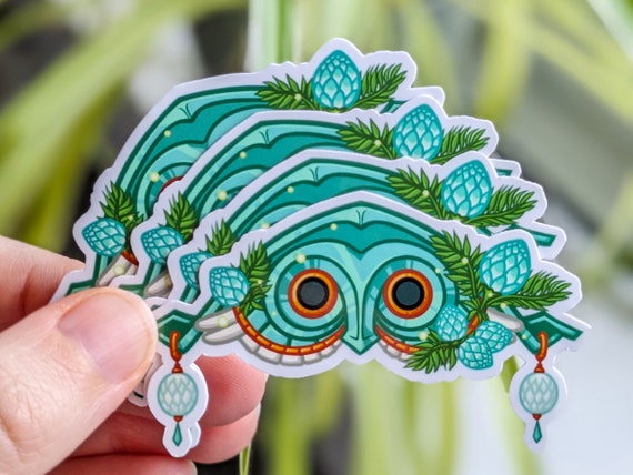 Floral Totk Mineru Zonai Sage Mask Waterproof Vinyl Stickers - the