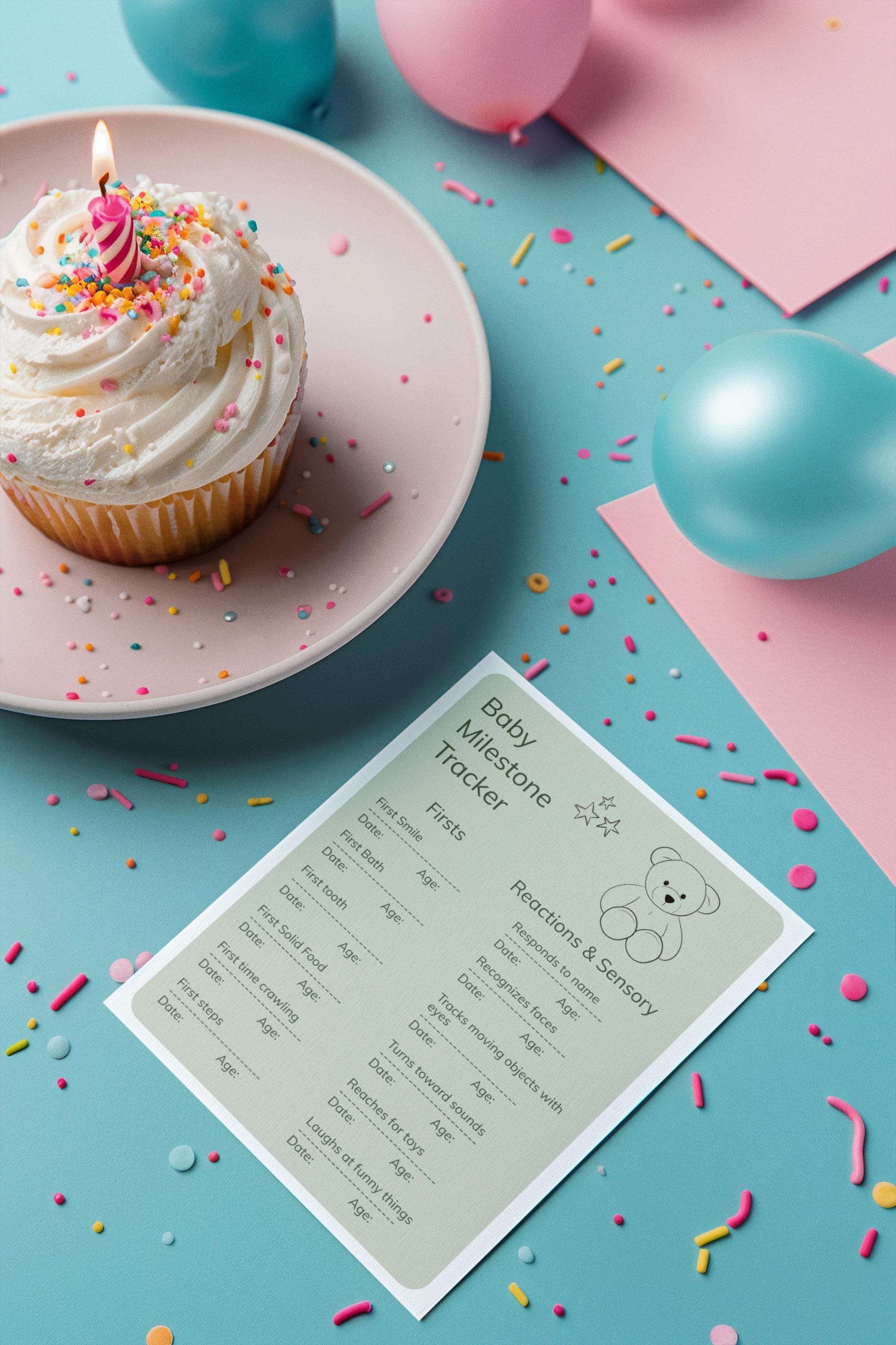 Printable Baby Milestone Tracker (canva Editable) | Unisex Sage Green ...