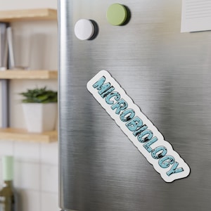 Microbiology Die-Cut Magnet - laboratory decor
