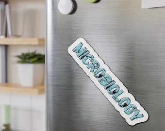 Imán troquelado de microbiología - decoración de laboratorio