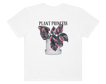 植物プリンセス T シャツ | ピンク プリンセス フィロデンドロン グラフィック T シャツ | 観葉植物ユニセックス T シャツ | 柔らかく、心地よく、丈夫 | 植物愛好家のためのシャツ