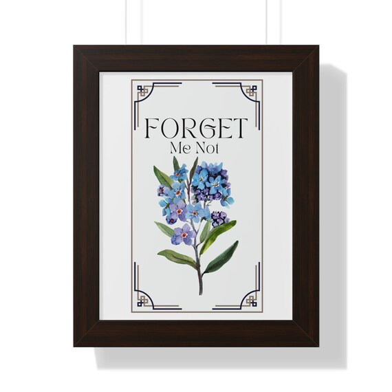 Forget Me Not Framed Poster | Forget Me Not Flowers Bundle