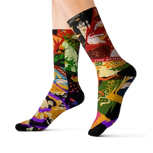 Witchy Tarot Cards Print Socks | Spooky Socks | Halloween Socks