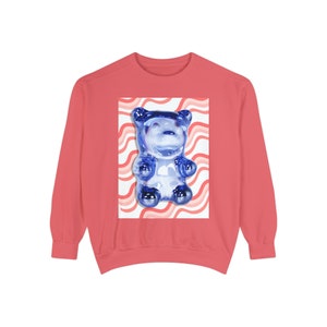 Y2K Aesthetic Gummy Bear Design Comfort Colors Unisex Sweatshirt