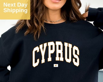 Cyprus Sweatshirt, Cyprus Crewneck Sweatshirt, Cyprus Crewneck, Cyprus Gift, Cyprus souvenir, Cyprus Flag Pullover, Gift, Travel Sweatshirt