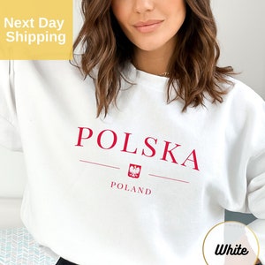 Polska Sweatshirt, Poland Sweatshirt, Warszawa Sweater, Poland Trip Sweatshirt, Poland Flag Shirt, Gift for Polish American, Babcia Gift