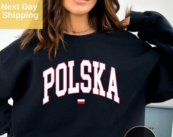 Polska Sweatshirt, Poland Sweatshirt, Poland Flag, Gift For Polish American, Poland Sweatshirt, Polish Crewneck, Babcia Gift, Warszawa