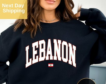 Lebanon Sweatshirt, Lebanese Flag Sweater, Comfort Color Crewneck Lebanon Hoodie, Lebanese Sweatshirt, Lebanon Travel Tee, Lebanon Souvenir