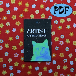 Artist Affirmations Zine | positive affirmations for creative work mini zine, digital download zine with PDF and PNG