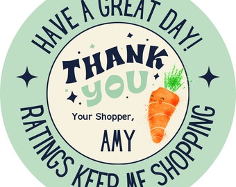 Retro Instacart Shopper Stickers