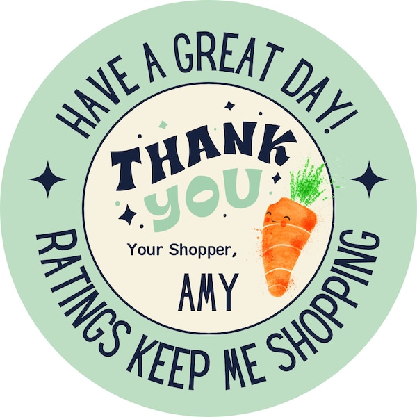 Retro Instacart Shopper Stickers