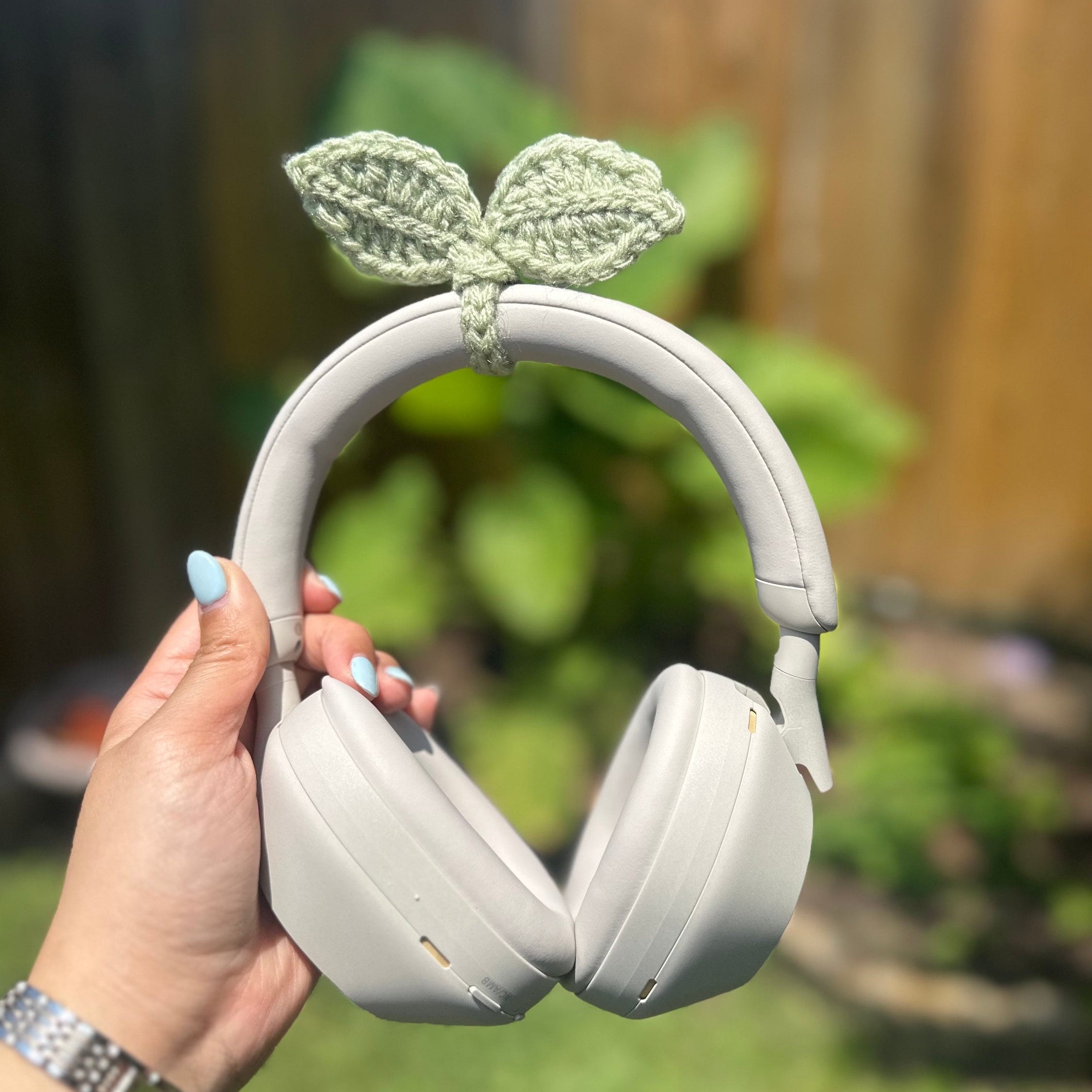 Crochet Sprout Leaf Headphone Accessory/bookmark/cable Cord Etsy Canada