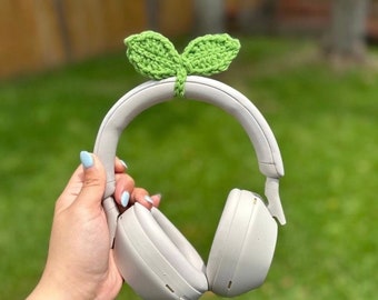 Crochet Sprout Leaf Headphone Accessory (Multiple Colors!)