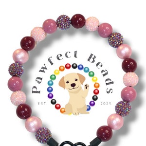 Berry Sweet Beaded Dog/Cat Necklace/O-Ring Collar/Martingale Chain | 20mm Bubble Gum Acrylic Beads