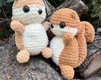 Squirrel amigurumi handmade crochet plushies