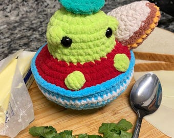 Tomato Soup Frog amigurumi plush  crochet pattern