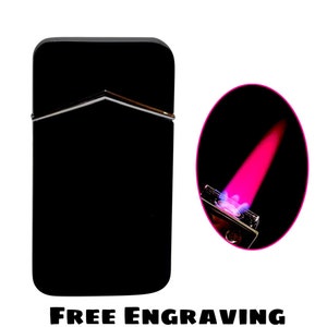 Matte Black Pink Flamme nachfüllbar Butan Torch Feuerzeug | Personalisierte Geschenke | Schneller Versand | US-VERKÄUFER | Weihnachtsgeschenke