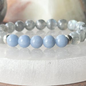 Angelic Realm | Angelite | Labradorite | Spiritual Awareness | Calming Energy | Protection | Inner Wisdom | Peace & Tranquility | Intuition